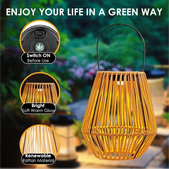 Lanterne Solaire Sans Fil étanche à Suspendre Pour Jardin