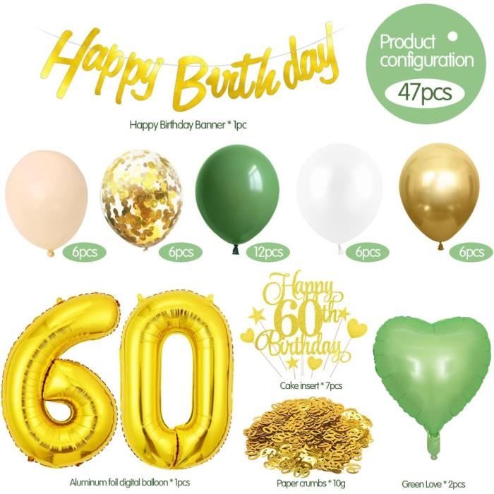 200 Confettis Anniversaire Verts Et Dorés, Confetti De Table