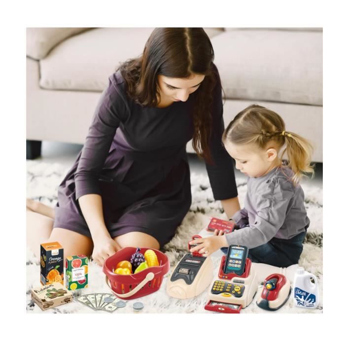 Jeu éducatif Mathématiques Caisse Enregistreuse Jouet KalaDuck - Supermarché Enfant Avec Scanner Et Accessoires (48PCS) Magasin Enfant