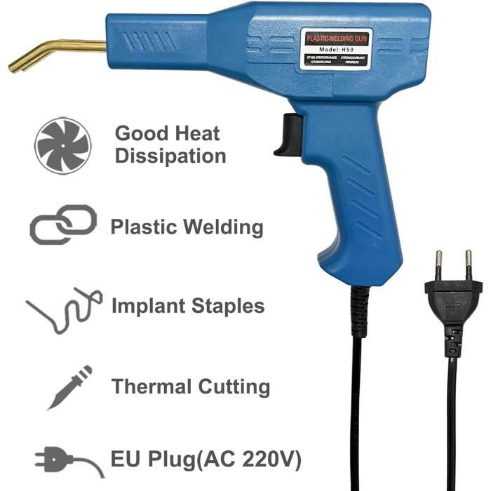 Soudage Plastique Machine,70W Agrafeuse à Chaud,Kits de RéParation de Soudage Plastique Machine,70W Agrafeuse à Chaud,Kits de RéParation de