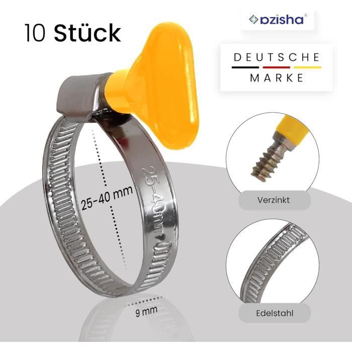 4 Colliers De Serrage Metallique Inox 60-80Mm  Colliers Serrage