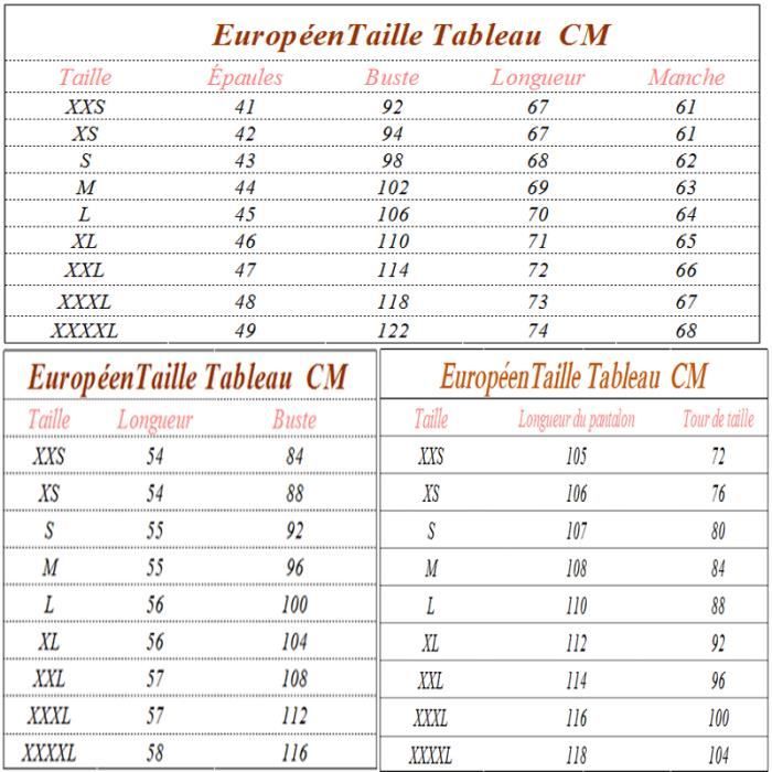Correspondance taille hotsell xl veste homme
