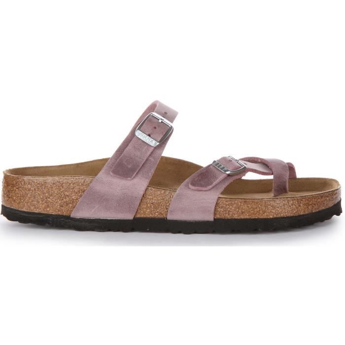 Sandales Birkenstock Mayari en cuir huil pour femmes Lavande