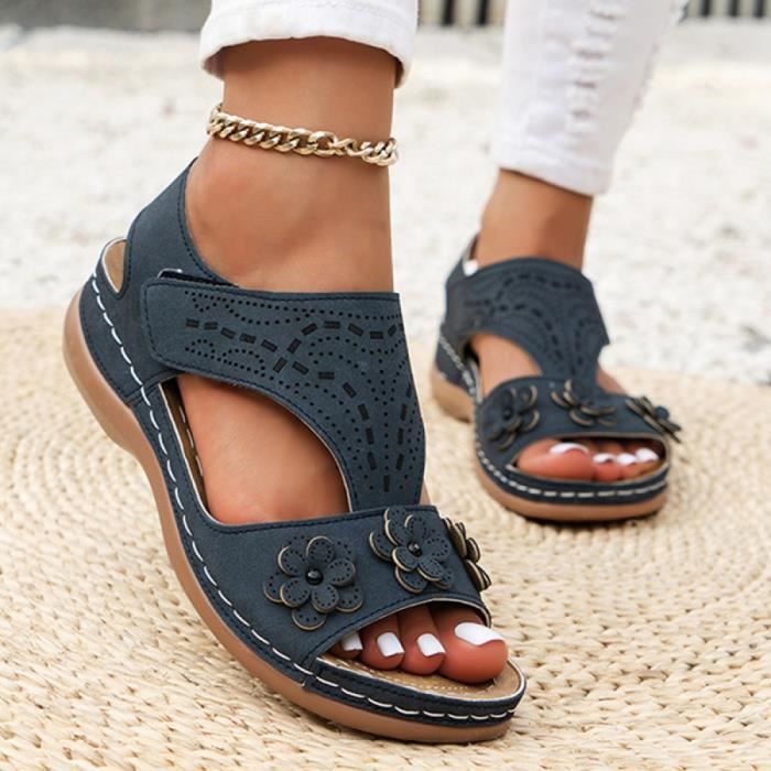 Sandales Pour Femmes Sandales A Plateforme Dete Grande Taille Sandales Romaines Legeres Et Antiderapantes Blue 43 Blue Cdiscount Chaussures