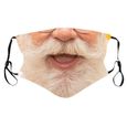 5pc bouche pour la protection contre la poussière masque facial masque drôle masque d'impression de noël j960-2