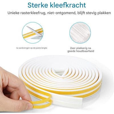 Fowong Joint Pour Porte Fenêtre, Joint Isolant En Caoutchouc Autocollante, 50 Mm