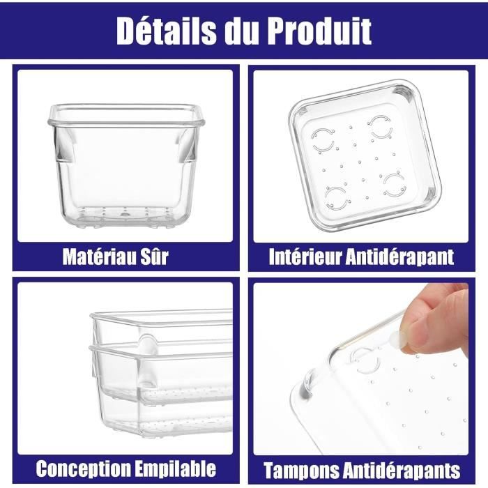 Cinnani Lot De 26 Organisateurs De Tiroir En Plastique