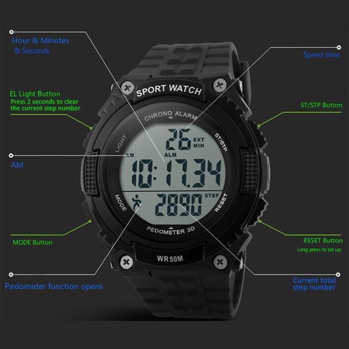 Montre hotsell digitec wr50m