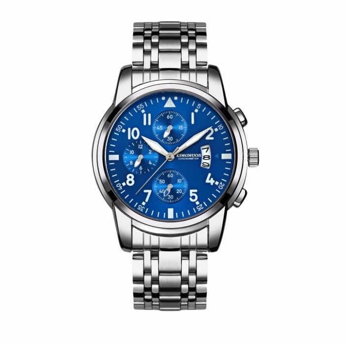 RMEGA Montre Homme Acier Inoxydable Imperm able Analogique