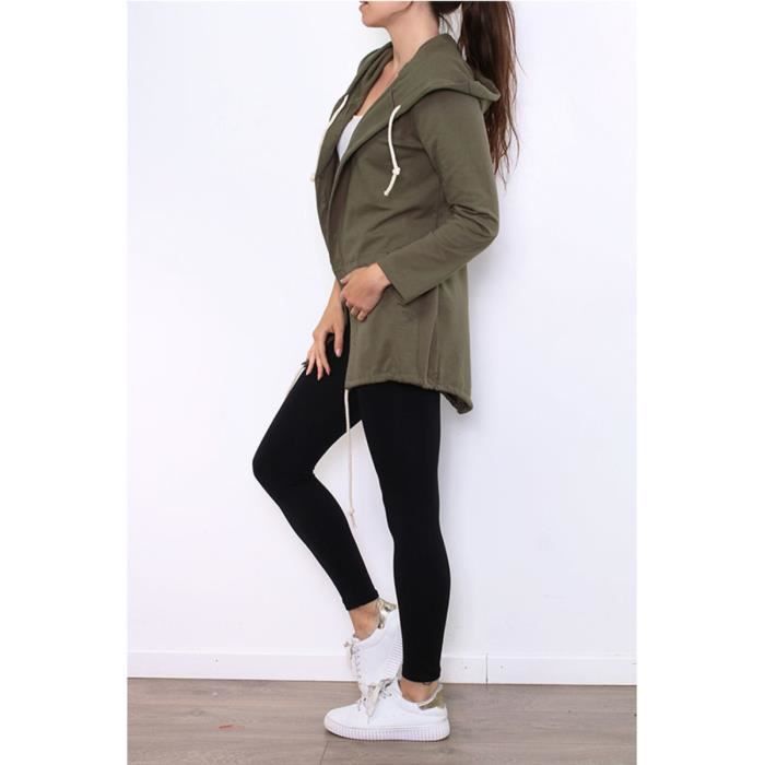 Manteau caban pardessus Manteaux Kaki V tements Femme