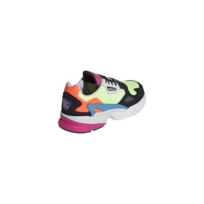 Basket adidas Originals FALCON Femme Jaune fluo Noir Blanc Orange Rose CG6210 Jaune Cdiscount Chaussures