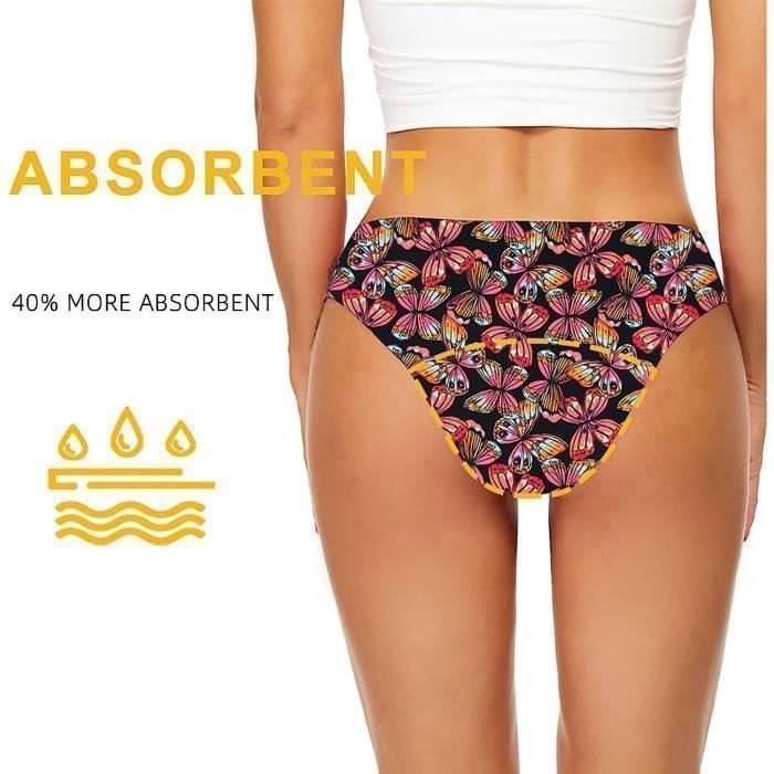 Culotte Maillot De Bain Menstruelle Flux Abondant Bas De Bikini Menstruel Taille Haute - Culotte Règles Absorbante - Maillot Bain Femme Protection Fuites Protection Fuites Baignade