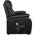 4079ROMAN® Fauteuil de massage électrique chaise Relax Massan Fauteuil de massage Noir Similicuir-3