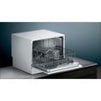 Lave-vaisselle compact 6 couverts Siemens - SK26E222EU - Programme Verres 40°C - Blanc-3