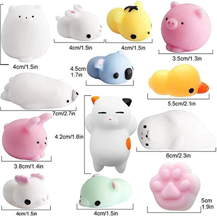 20 pcs mochi squishy jouets scouchi kawaii squishy chat anxiété relief  jouets mini fun anti-stress jouets adultes solide mini[A486] - Cdiscount  Jeux - Jouets