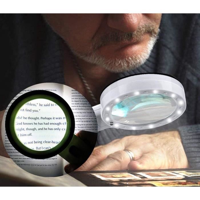 Loupe De Bijoutier Avec Lumière LED - Grossissement 40x, Lentille En Verre De 25mm - Pour Inspection De Bijoux, Timbres, Pièces