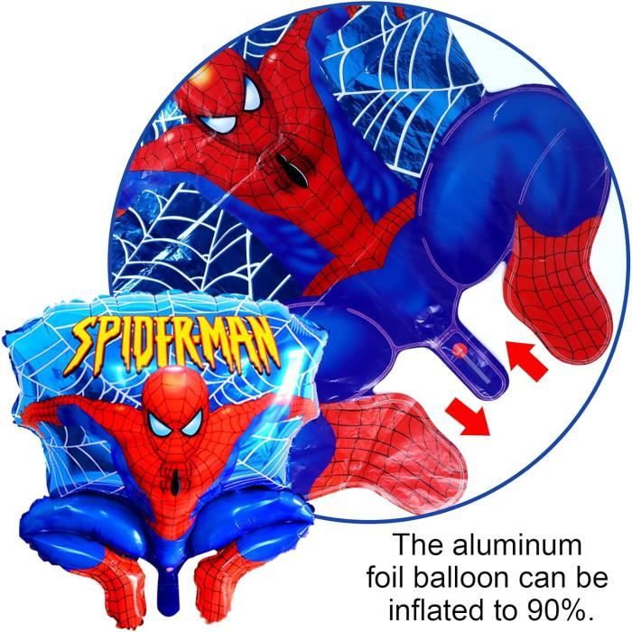 75 Pcs Ballon Spiderma Anniversaire 4 Ans, Decoration Anniversaire Garcon 4  Ans Spiderma, Spiderma Deco Ballon Helium, Arche [H1899]