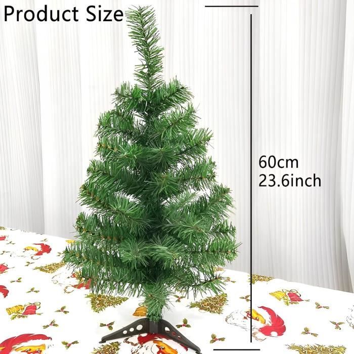 Sapin De Noël Artificiel 60 Cm Avec Décorations – Mini Sapin Pour Table, Bureau, Décoration D'intérieur