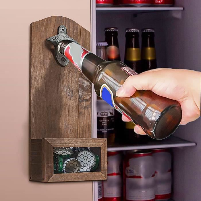 Lot De 10 Ouvre-Bouteilles En Bois Et Acier Inoxydable - Style Rétro Pour Bière, Jus | Cadeau Homme