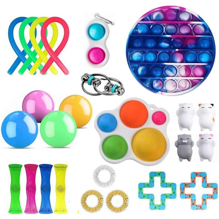 3 Jouets Sensoriels Anti-stress Avec Ardoise Magnétique Et Labyrinthe - Porte-clés Pour Adultes Et Enfants