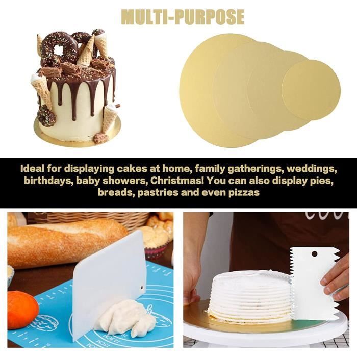 Lot de 12 disques à gâteau en acrylique pour gâteau à 1 à 3 étages (25.4  cm, 20.3 cm, 15.2 cm)x2 avec peigne, grattoirs à gâte[864] - Cdiscount  Maison