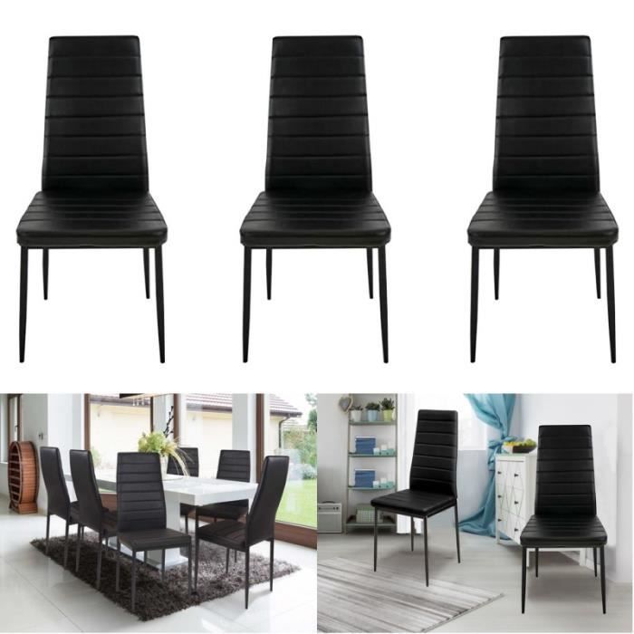 Ensemble de 6 chaises de salle à manger THOMAS, Rembourré avec revêtement  aspect cuir, Dossier avec forme ergonomique, 41 x 45 x 98,5 cm acheter en  ligne à bas prix