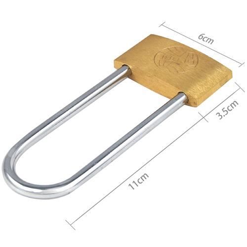 Cadenas à Anse Extra Longue 120 Mm - 3 Clés - Serrure Robuste Pour Garage, Portail, Abri Jardin Et Coffre-fort