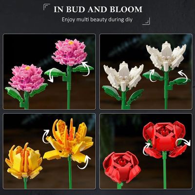 Calendrier De L'Avent 2025 Pour Enfants, Adultes Et Adolescents, Compte à Rebours De Noël Avec Bouquet De Fleurs, Briques De Fleurs Sauvages Artificielles, 24 Pièces