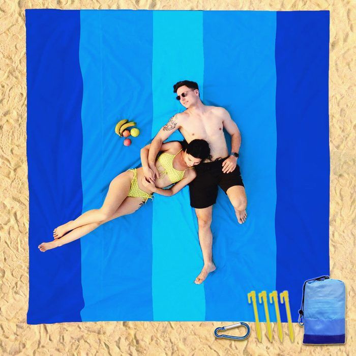 Couverture De Pique-nique Géante – 210x200 Cm, Imperméable, Anti-sable, Légère Et Pliable – Accueille 4 à 6 Personnes