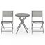 Magnifique Vidaxl Mobilier De Bistro De Jardin Pliable 3 Pcs Acier