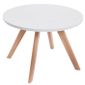 Table Basse Table D Appoint Ronde 4 Pieds En Bois Clair Hauteur