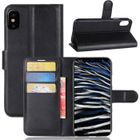 APRILLY iPhone X Coque Housse Etui PU Cuir Portefeuille avec Support Antichoc Case iPhone X (5.8") - Noir