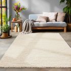 Tapis Salon Shaggy - MARION - Crème - 300 x 400 cm - 100% Polypropylène - SIMPEX