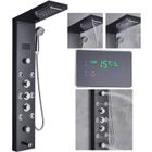 JULLYBATHEVY Panneau de douche LED en acier inoxydable - Pomme de douche et cascade d'eau - Écran LCD de température avec pulvérisateur à main