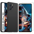 Coque Silicone Noir + Verre Trempe Pour Poco X5 Pro 5G Little Boutik©