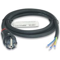 Câble de raccordement 230 V/16 A IP44 en caoutchouc H07RN-F 3 x 2,5 mm² avec fiche en caoutchouc plein/extrémité libre 3 m - ENEC