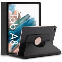 ebestStar ® pour Samsung Galaxy Tab A8 10.5 (2021) SM-X200 X205 - Housse PU Cuir Support Rotatif 360 , Noir