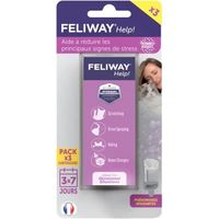 FELIWAY Help! - Anti-stress pour chat - Pack économique 3 cartouches - 3x7 jours - Fabriqué en France