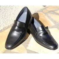 Chaussures Homme Richelieu de ville en cuir noir - Marque - Modèle - Confortable et élégant