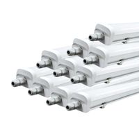 Réglette LED étanche 150cm 46.5W 120lm/W (Pack de 10) - Blanc Froid 6000K - 8000K - SILAMP