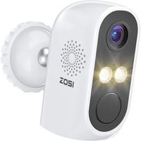 ZOSI C1 Caméra de Surveillance WiFi avec Batterie Rechargeable et Panneau Solaire pour Alimentation Non-Stop