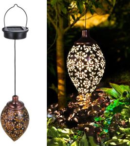 LAMPION Lanterne solaire décorative en métal pour extérieu