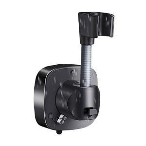 Support De Pommeau De Douche Sans Perçage - Ventouse Puissante, Rotation 360°, Pour Carrelage, Verre, Métal - Noir