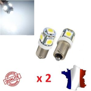 2 Ampoule Led Ba9s T4w Veilleuse Voiture Blanc Pure Lampe Xenon