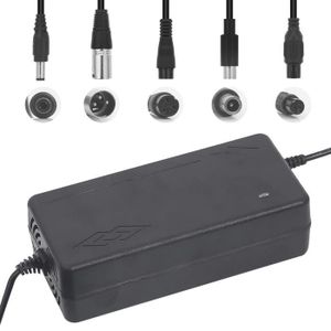 CHARGEUR BATTERIE VÉLO Chargeur de batterie au Lithium 54.6V 2A pour batterie Li-ion de vélo électrique 24V 36V 48V 6S 7S 10S 13S XLR - Prise 5 en 1