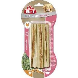 8in1 Stick à mâcher Delights au porc - Pour chien - Carton de 6 sachets 8in1 Stick à mâcher Delights au porc - Pour chien - Carton de 6 sachets