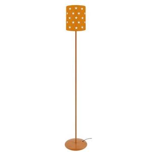 LAMPADAIRE ETOILES-Lampadaire droit métal  orange Abat-jour: cylindre métal orange 1 ampoule E27 enfant P20xD20xH90cm