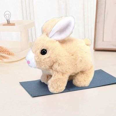 Lapin Peluche Interactif Réaliste Avec Son Et Mouvement - Cadeau Enfant Rose