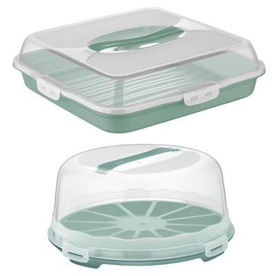 Boîte De Transport Ronde Pour Gâteau - Diamètre 30 Cm, Hauteur 16 Cm, Avec Couvercle Et Poignée