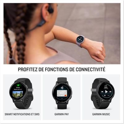 Montre connectée GPS GARMIN vívoactive Autonomie 11 jours